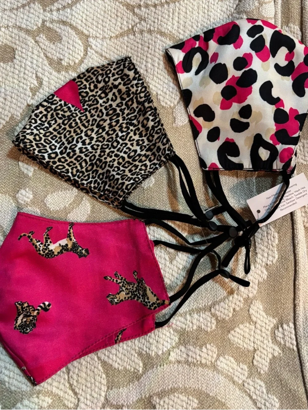 🐆 Sassy Safari Face Mask Set | Leopard & Pop Print Bundle (3 Pack)
